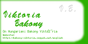 viktoria bakony business card